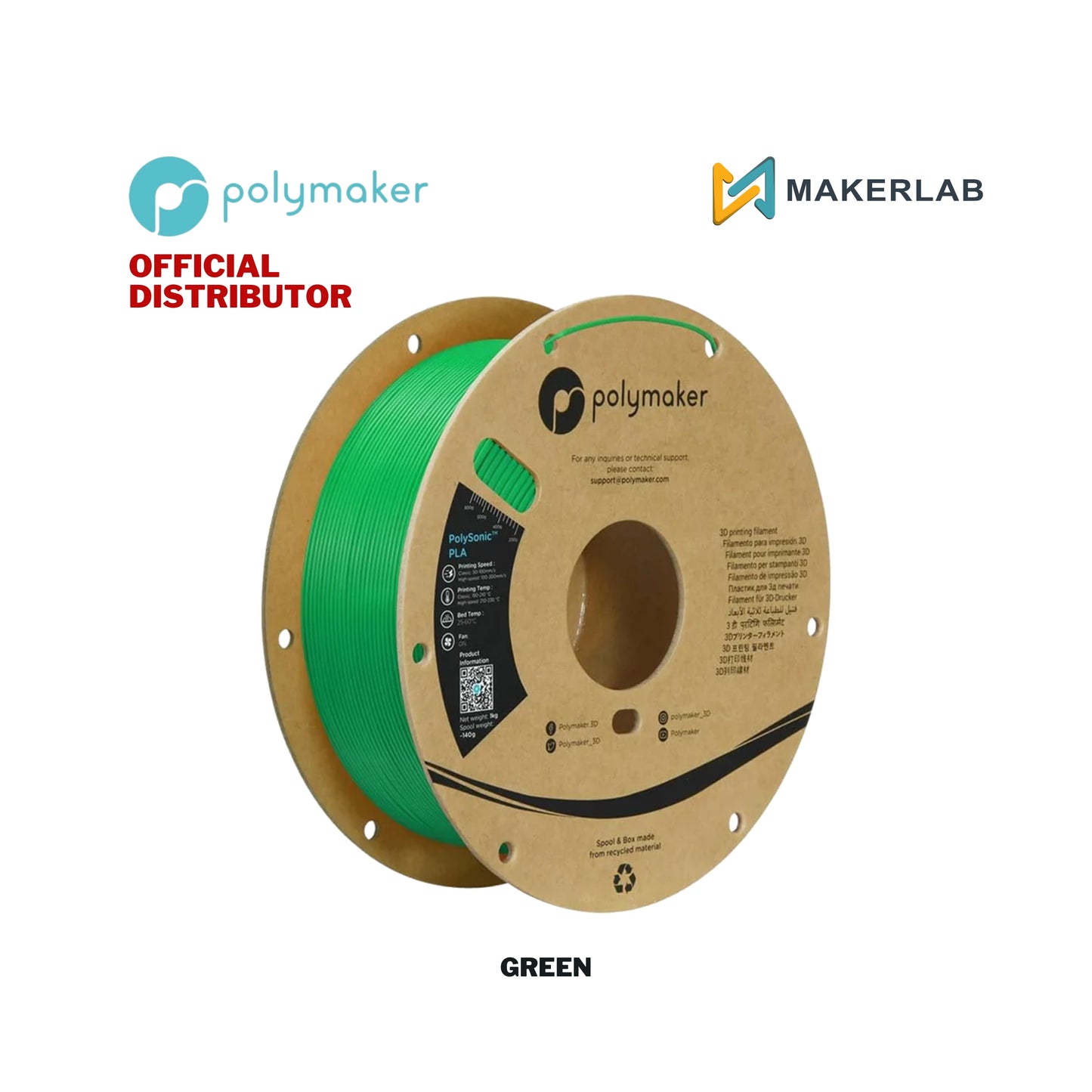 Polymaker PLA Filament (Formerly Polysonic)