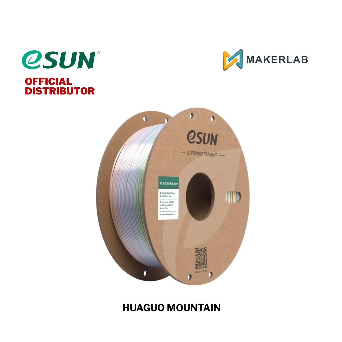 eSUN ePLA-Silk Rainbow 3D Printer Filament 1.75mm 1KG