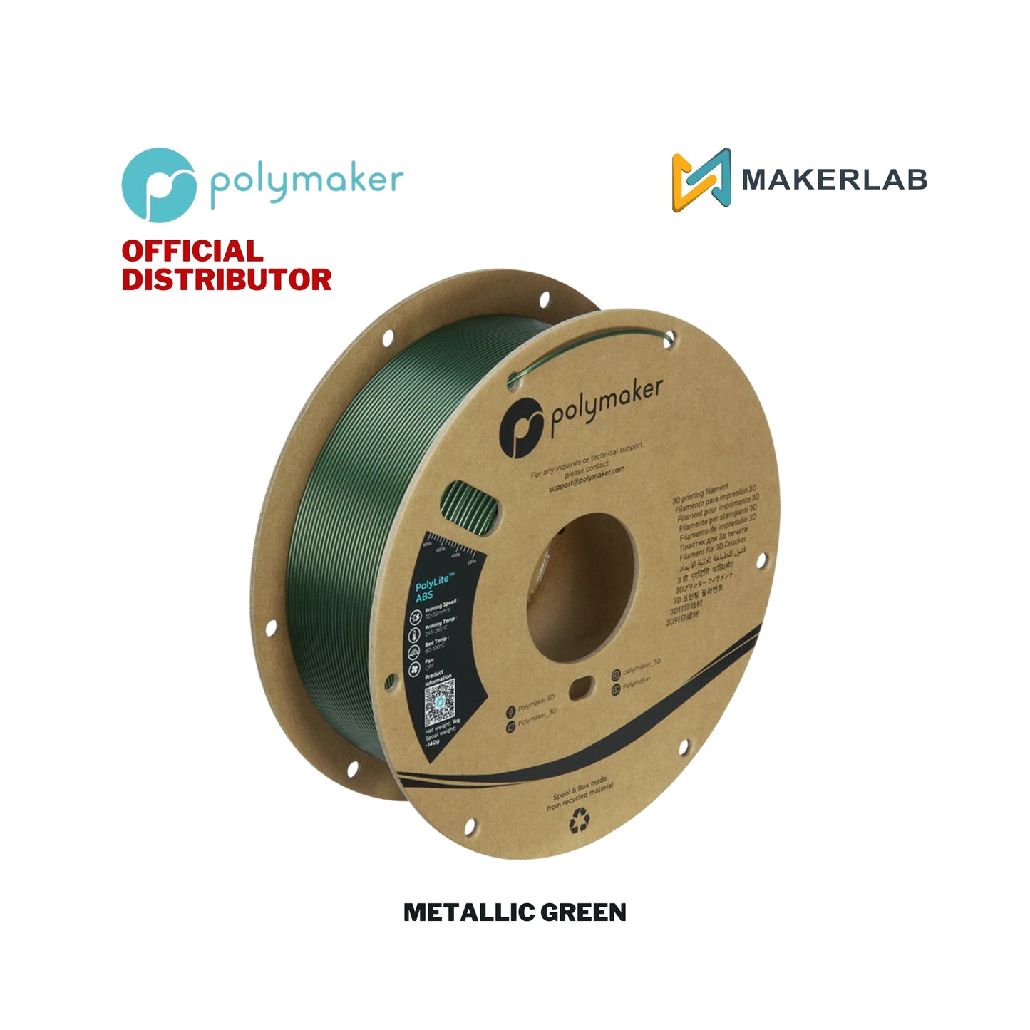 Polymaker ABS Metallic Filament