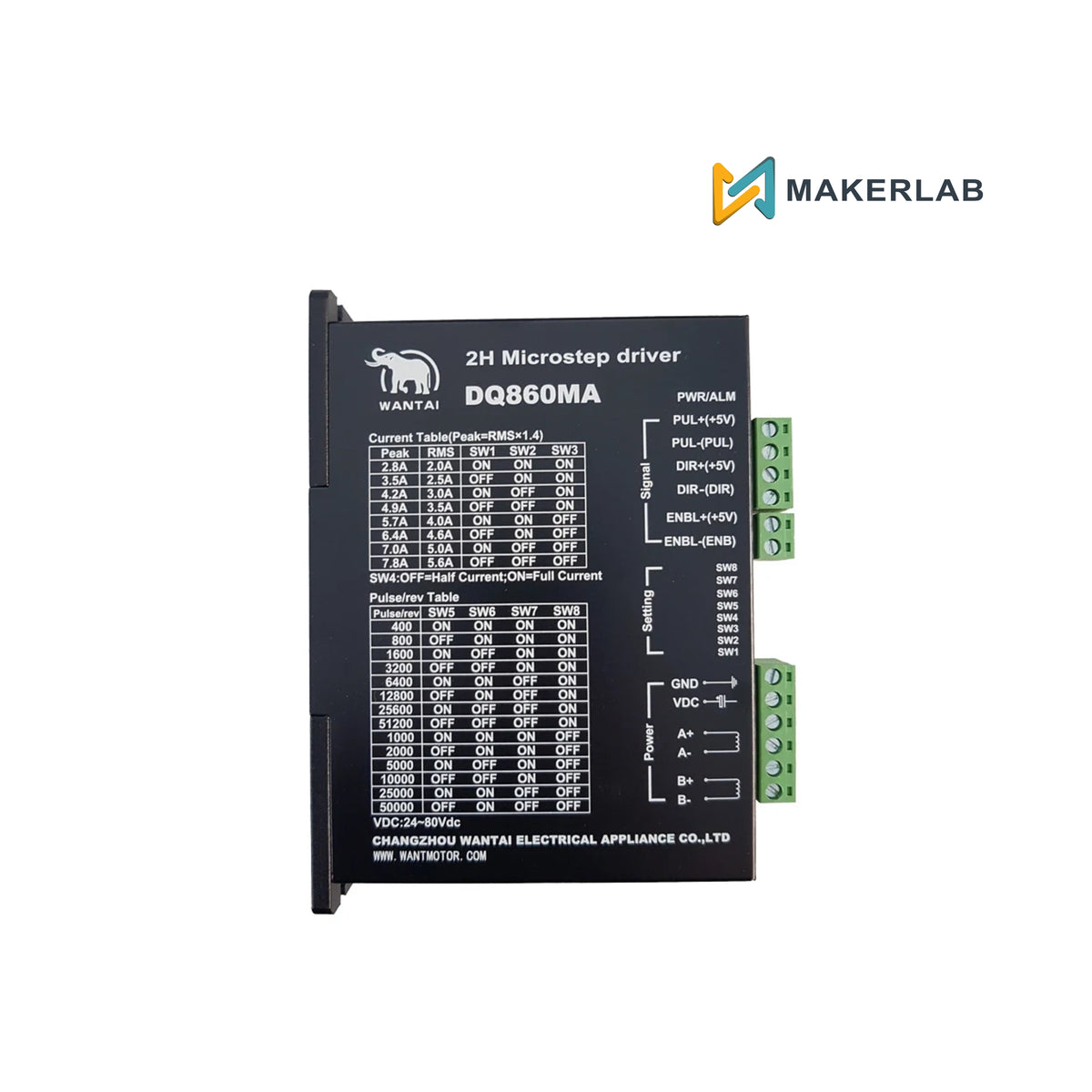Wantai Stepper Motor Driver DQ860MA 7.8A