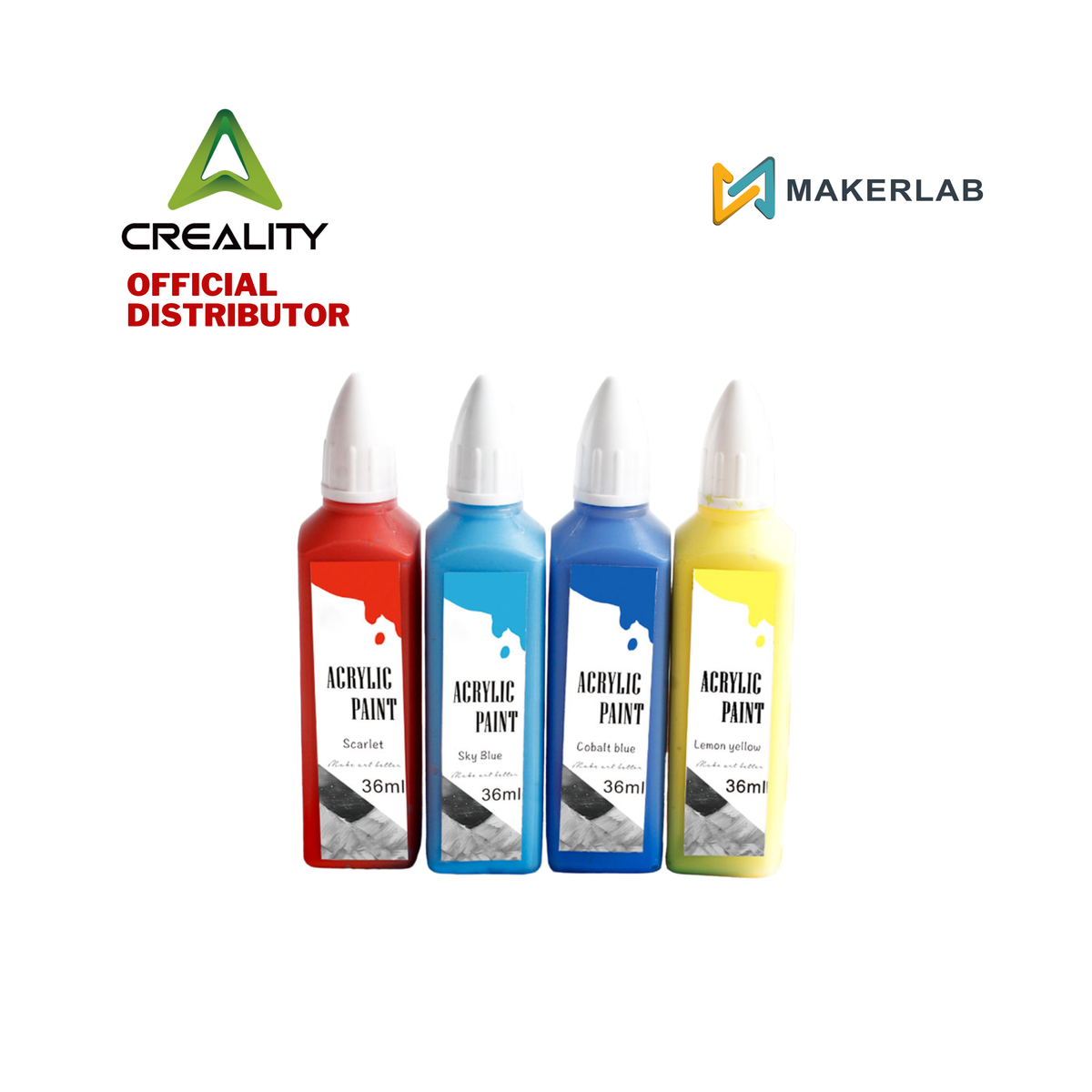 Creality Formaldehyde-free Acrylic Paints kits, 24colors