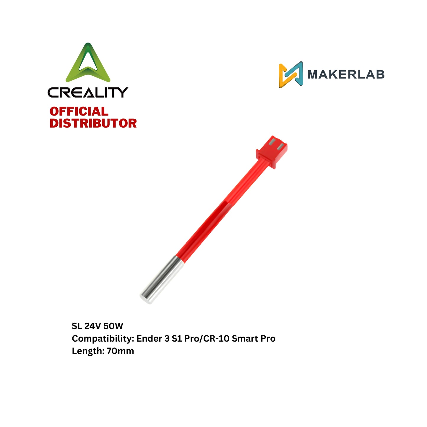 Creality Heater Cartridge | Heating Tube for Sermoon D1, CR10, Ender 5, Ender 3