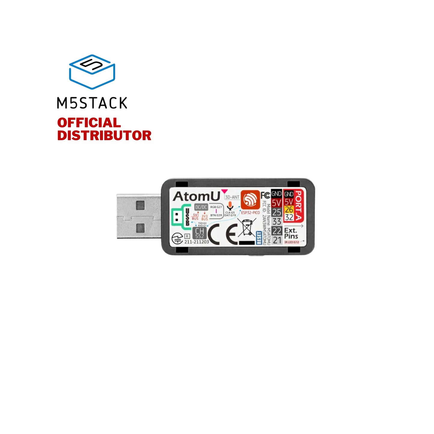 M5Stack AtomU ESP32 Development Kit with USB-A | Atom Lite LCD Display Kit