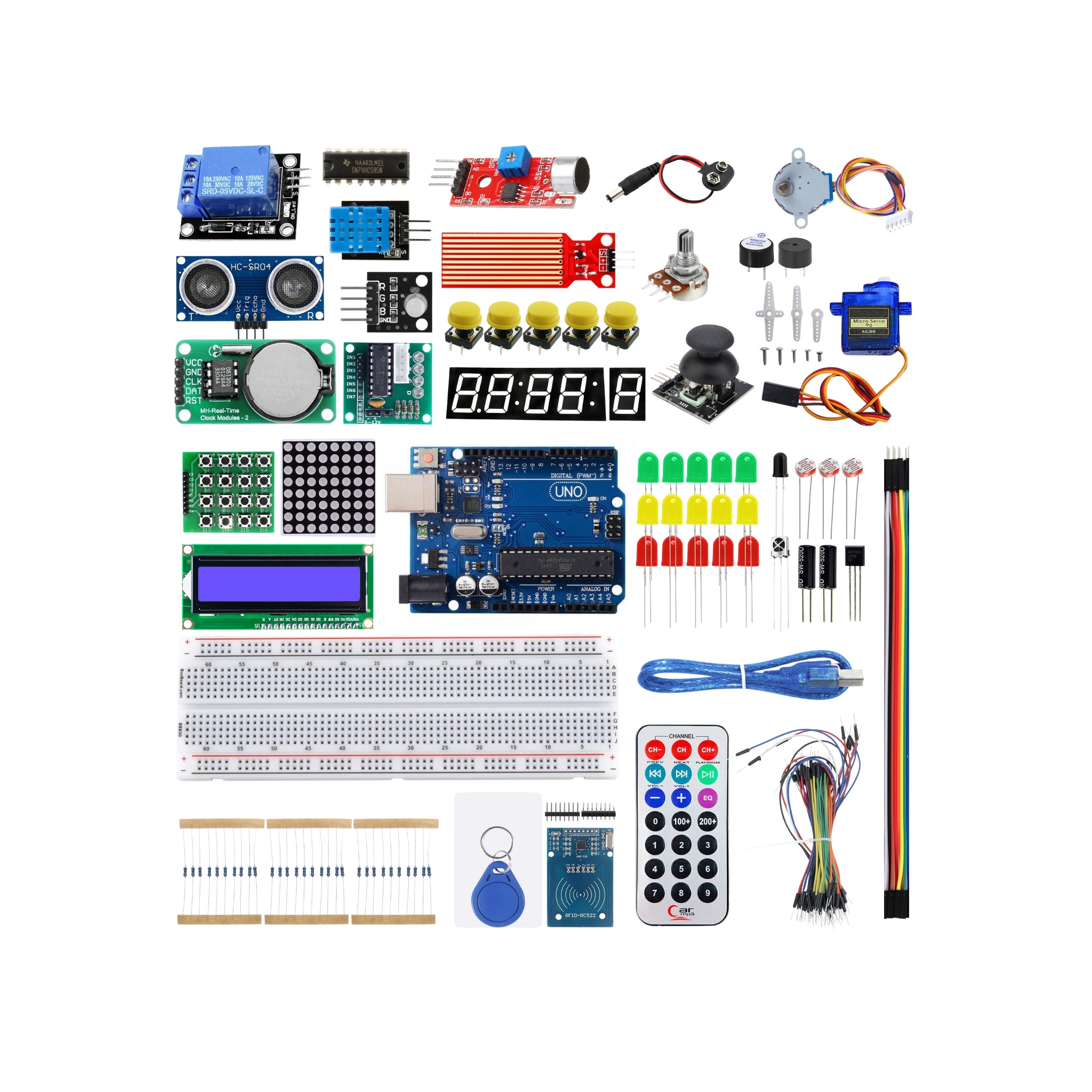Makerlab Upgraded Starter Kit for Uno R3 DIP with PDF Manual