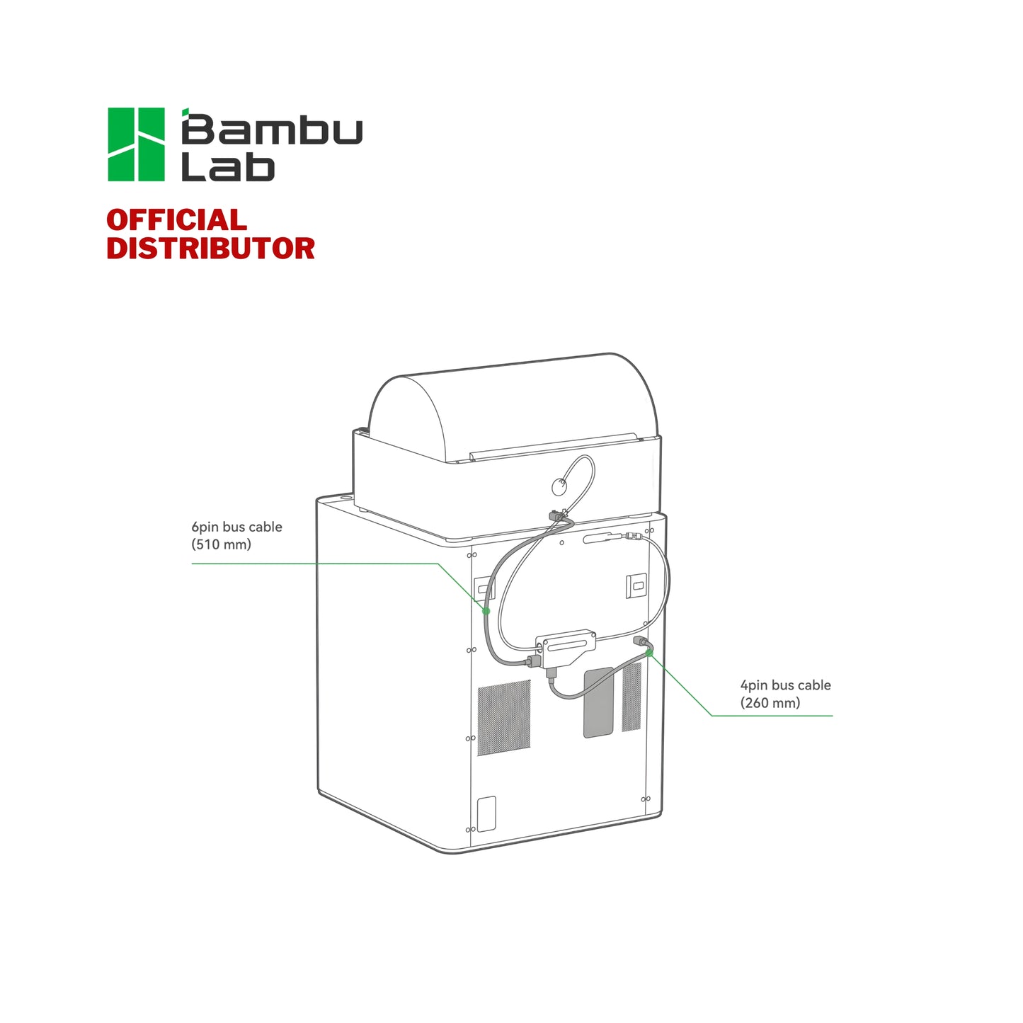 Bambu Lab Bus Cable 4pin compatible with X1 Series & P1 Series