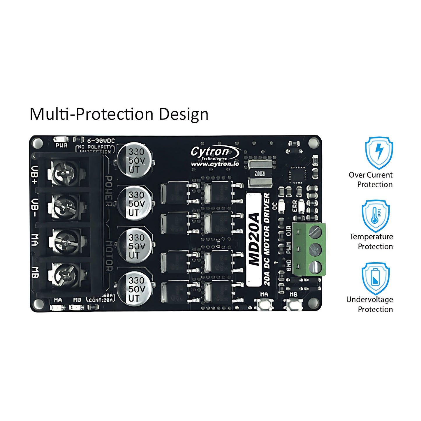 Cytron 20 Amp 6V-30V DC Motor Driver
