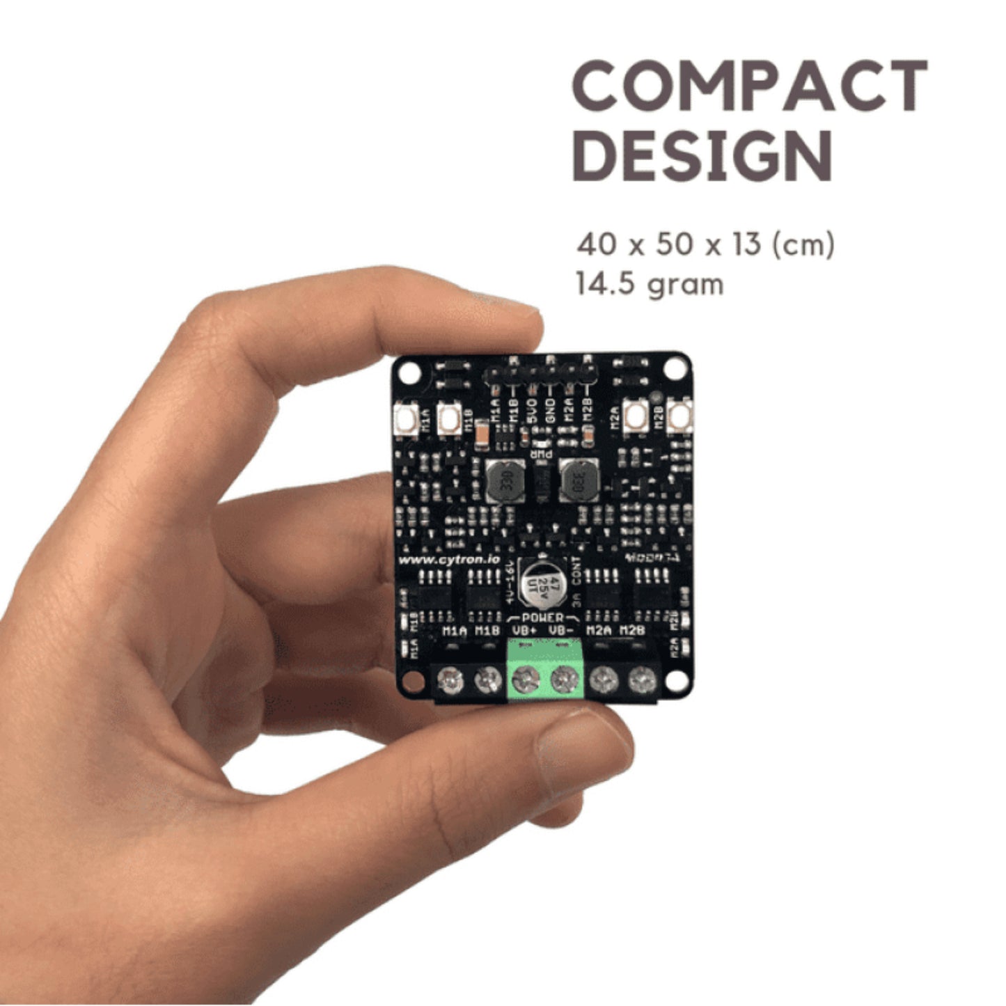 Cytron 3 Amp 4V-16V DC Motor Driver (2 Channels)