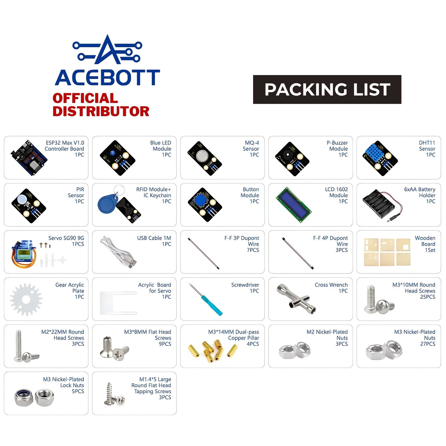 ACEBOTT ESP32 Smart Home Basic Starter Kit