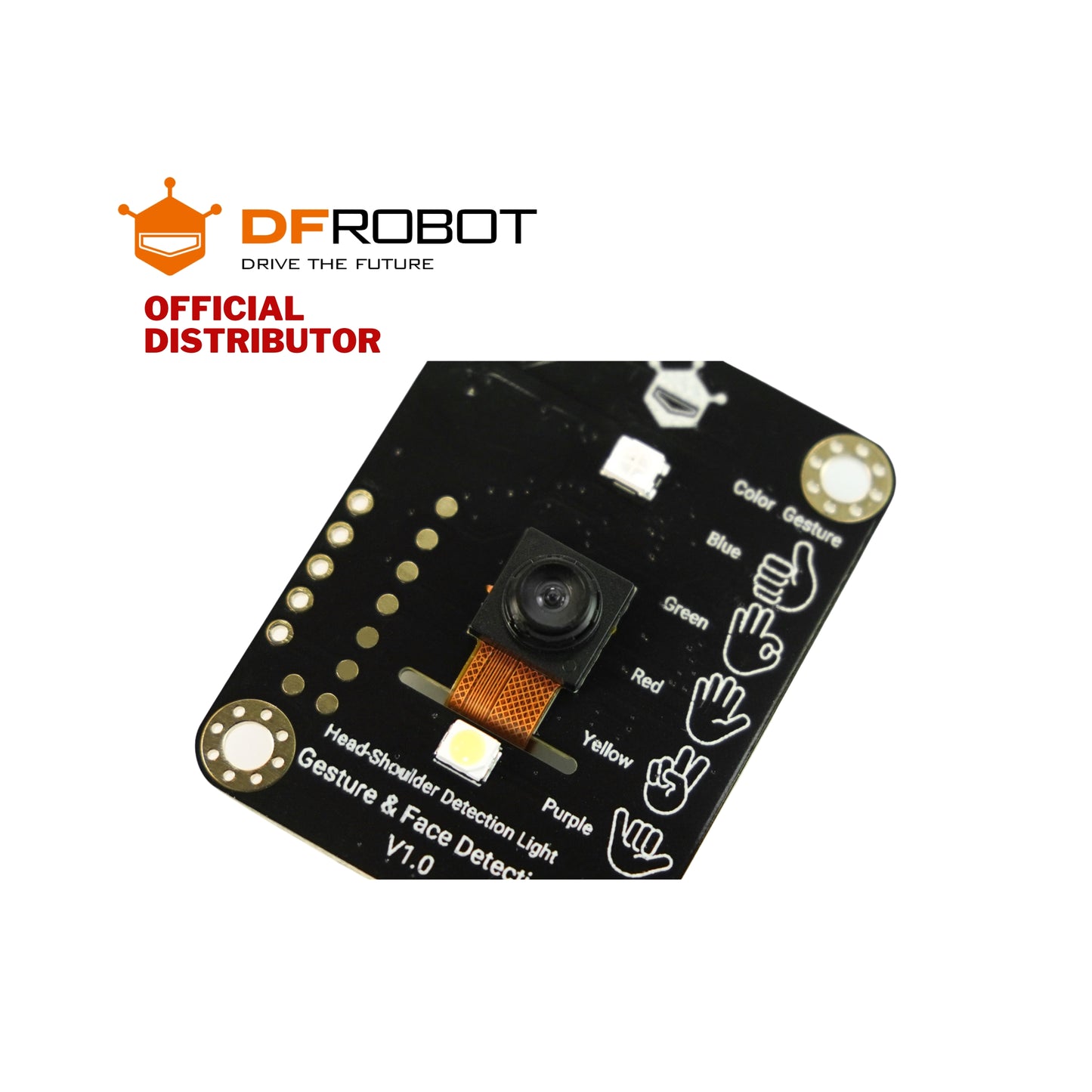DFRobot Gravity: Offline Edge AI Gesture & Face Detection Sensor – 5 Gestures, 10 Faces, 3m (Arduino/ RPi/ ESP32) | SEN0626