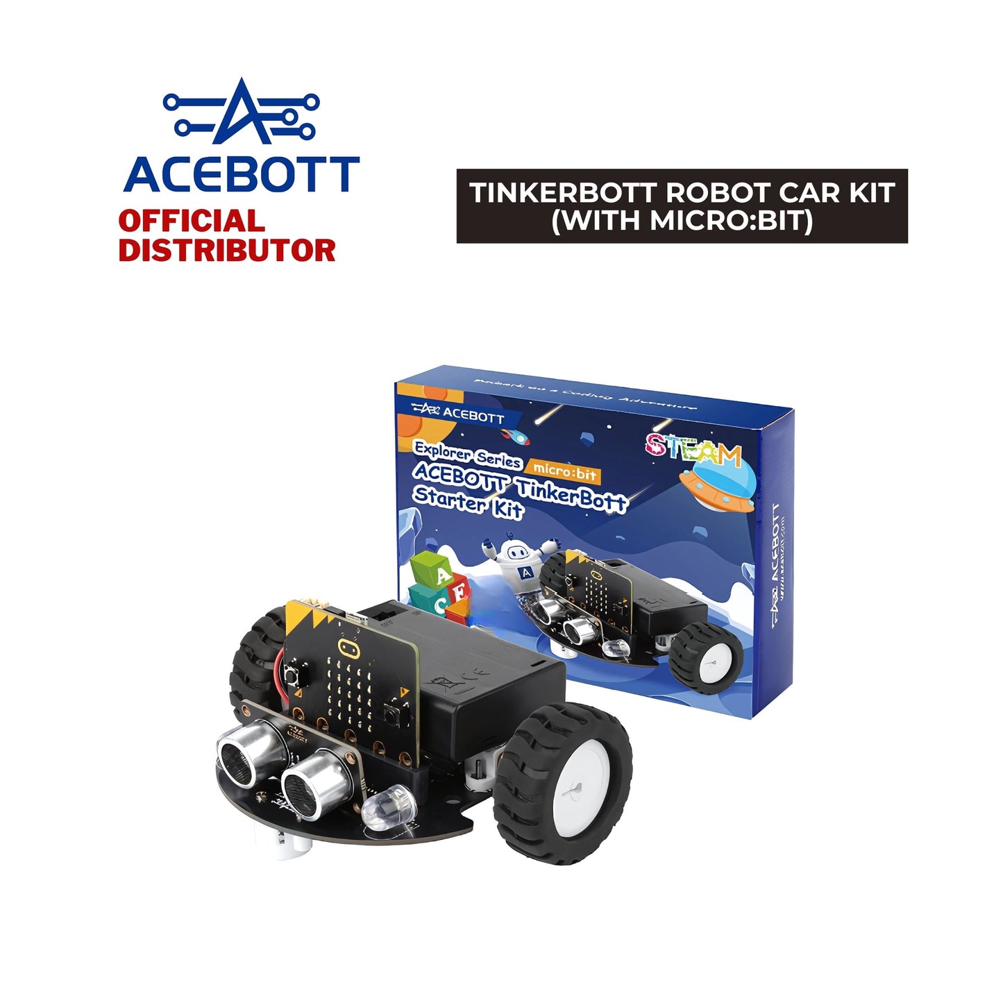 ACEBOTT micro:bit TinkerBott Robot Car Kit and Football Arena Kit