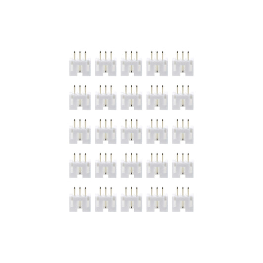 25pcs 3-Pin JST PH Shrouded Male Connector Straight