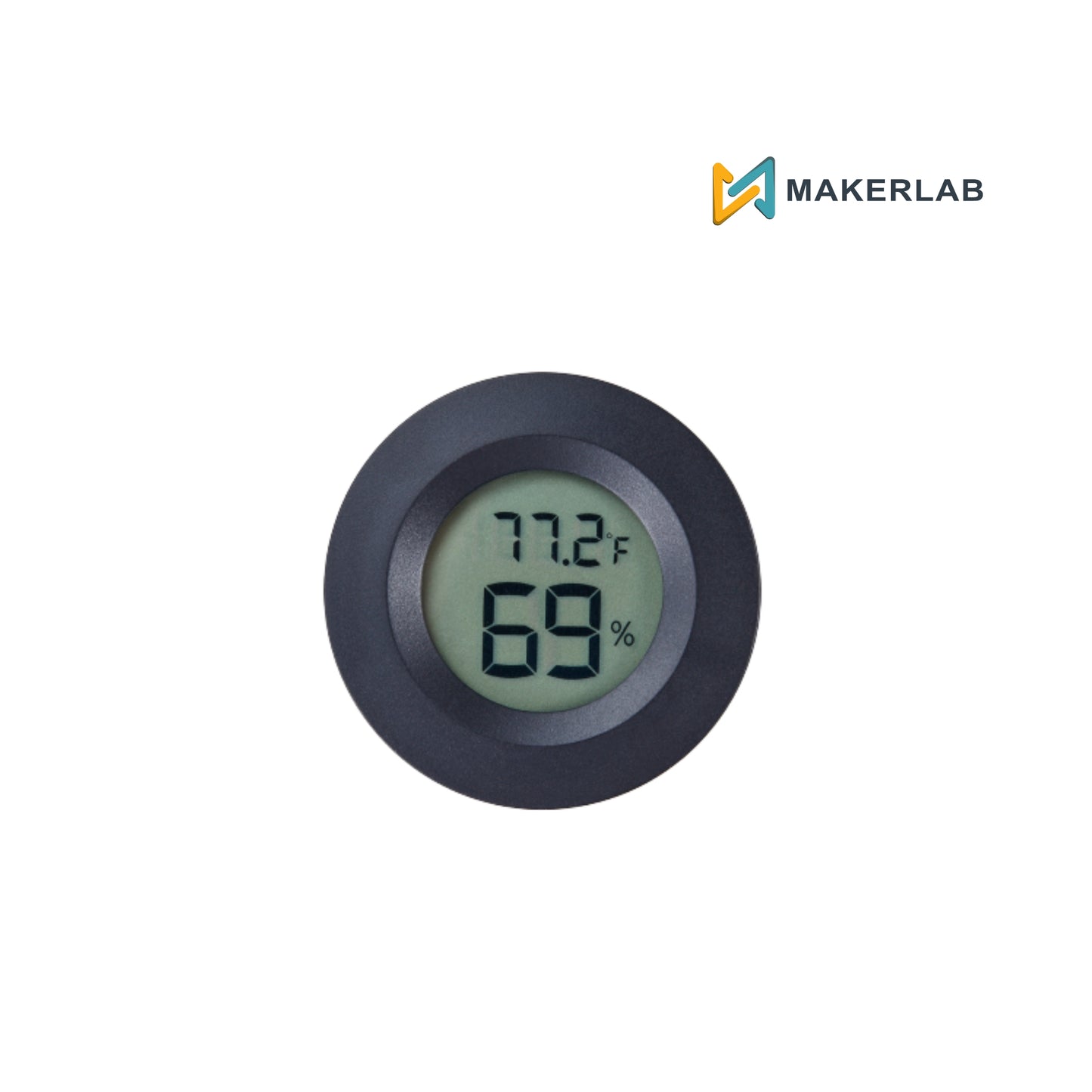 Mini Circular Thermometer and Hygrometer with Digital Display