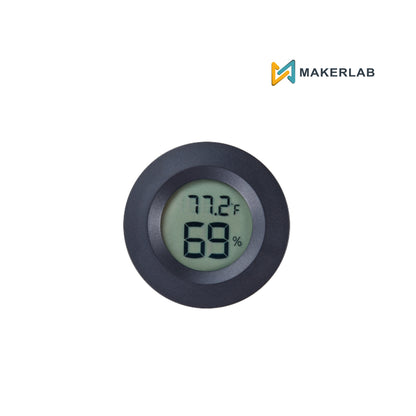 Mini Circular Thermometer and Hygrometer with Digital Display