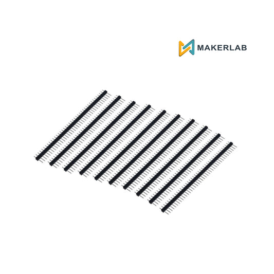 10 pcs Straight Black Male Header 1x40 Pin