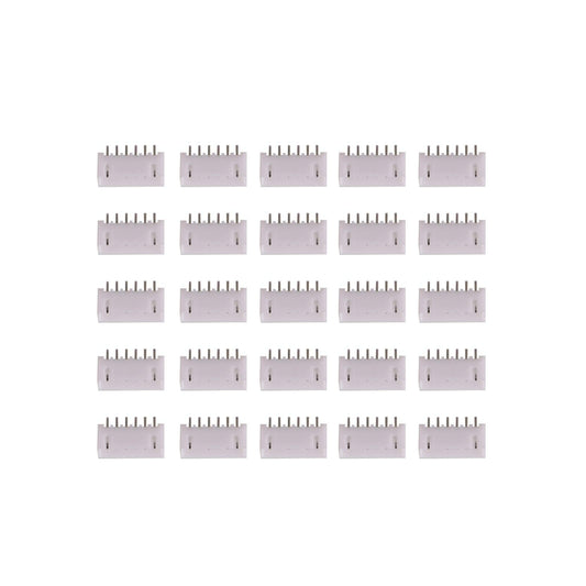 25pcs 6-Pin JST XH Shrouded Male Connector Straight