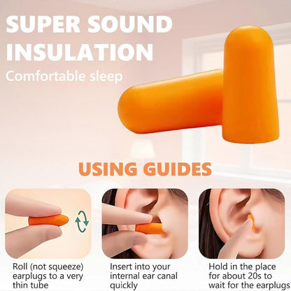 1 Pair Orange Uncorded Ear Plugs (38dB Rated)