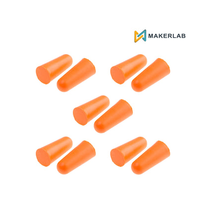 5 Pairs Orange Uncorded Ear Plugs (38dB Rated)