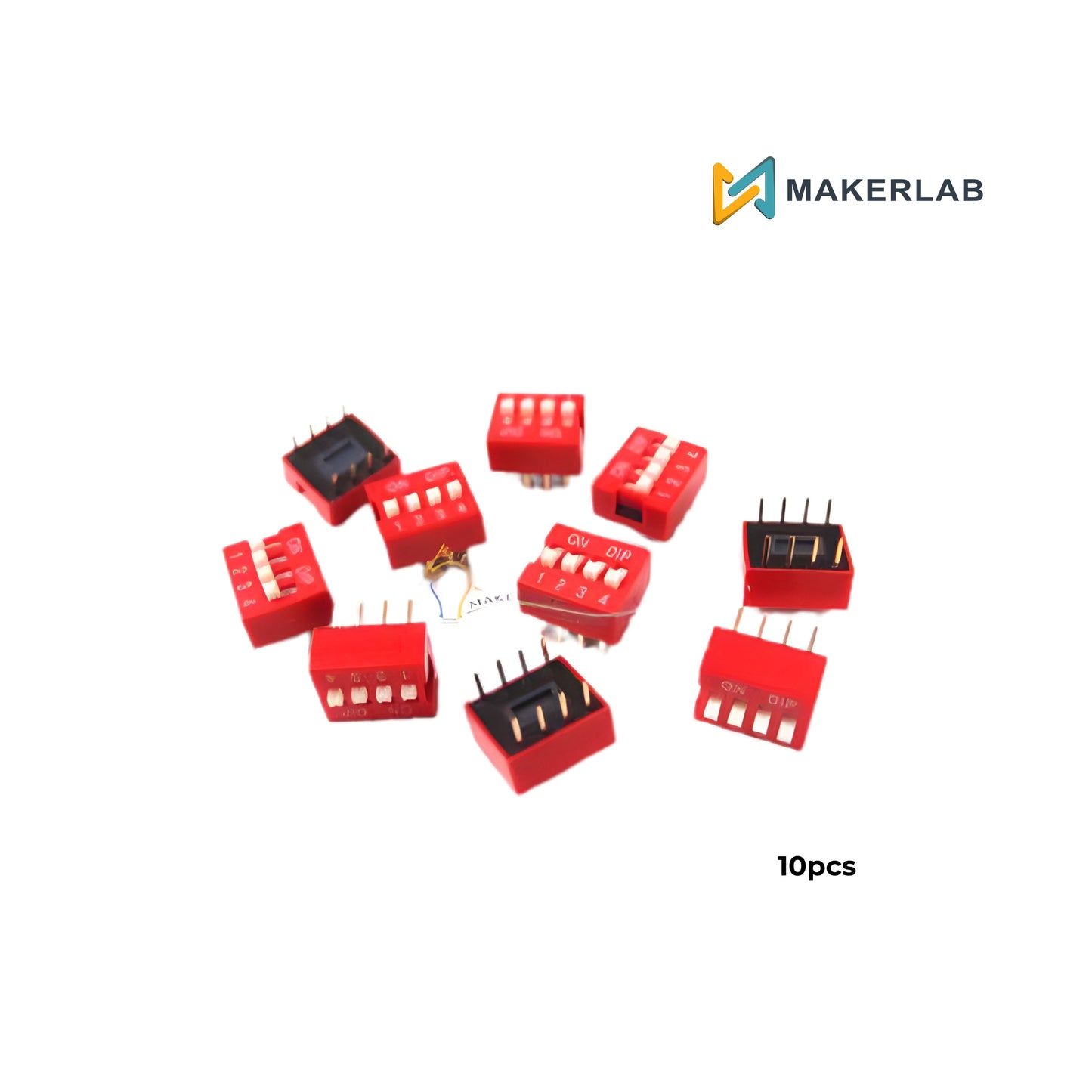 10pcs 4-Pin Flat Dial Switch