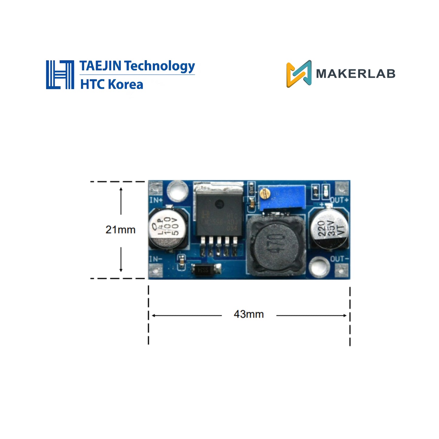 Taejin HTC Korea 4-35V |  4-55V Step-Down Converter Module