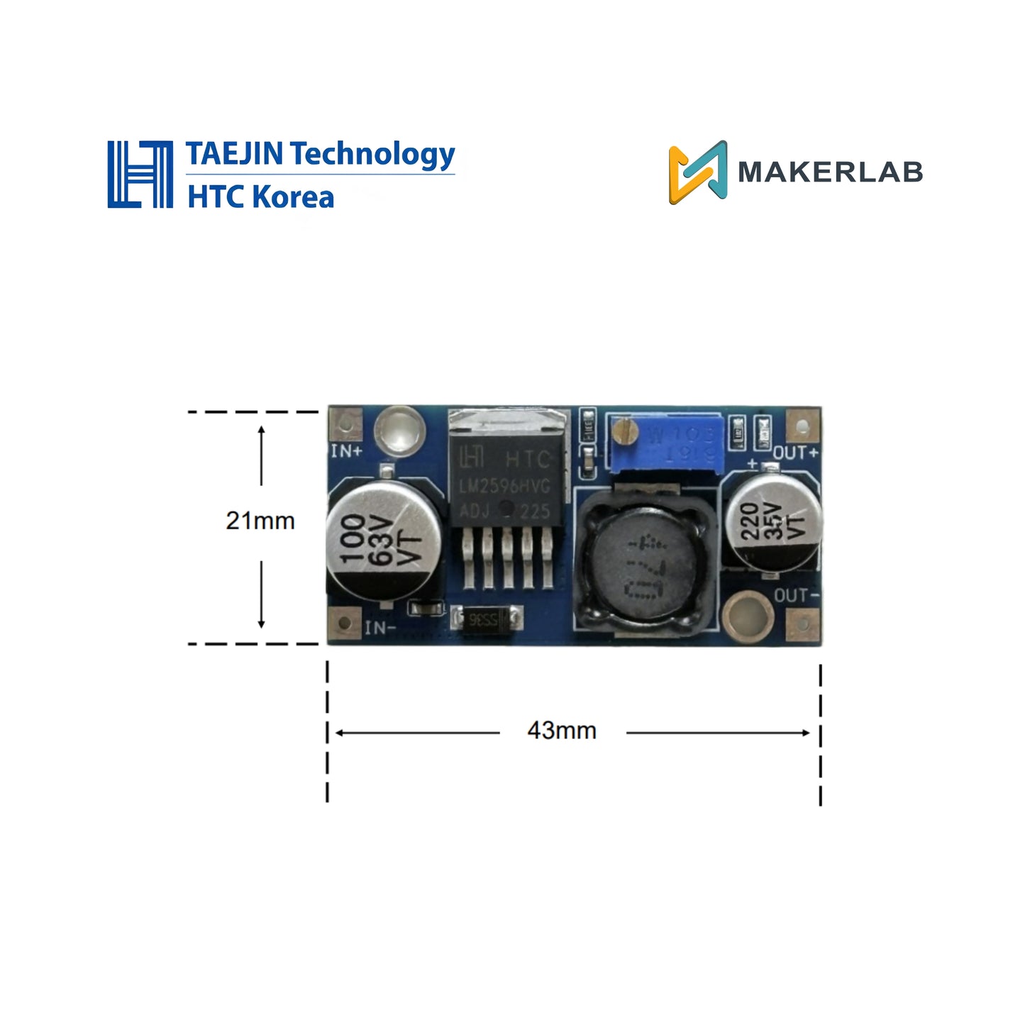 Taejin HTC Korea 4-35V |  4-55V Step-Down Converter Module