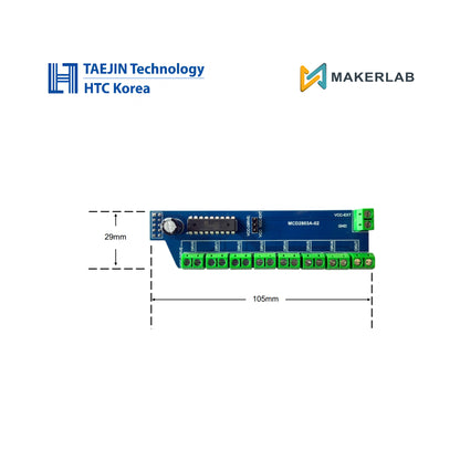Taejin HTC Korea ULN2803A Pin Header | Screw Terminal Stepper Motor Driver Module