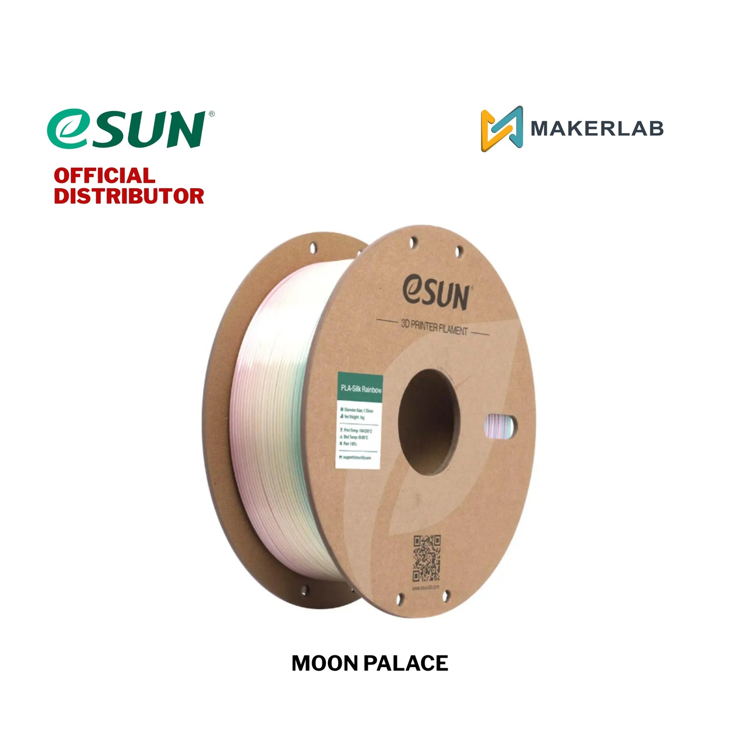 eSUN ePLA-Silk Rainbow 3D Printer Filament 1.75mm 1KG