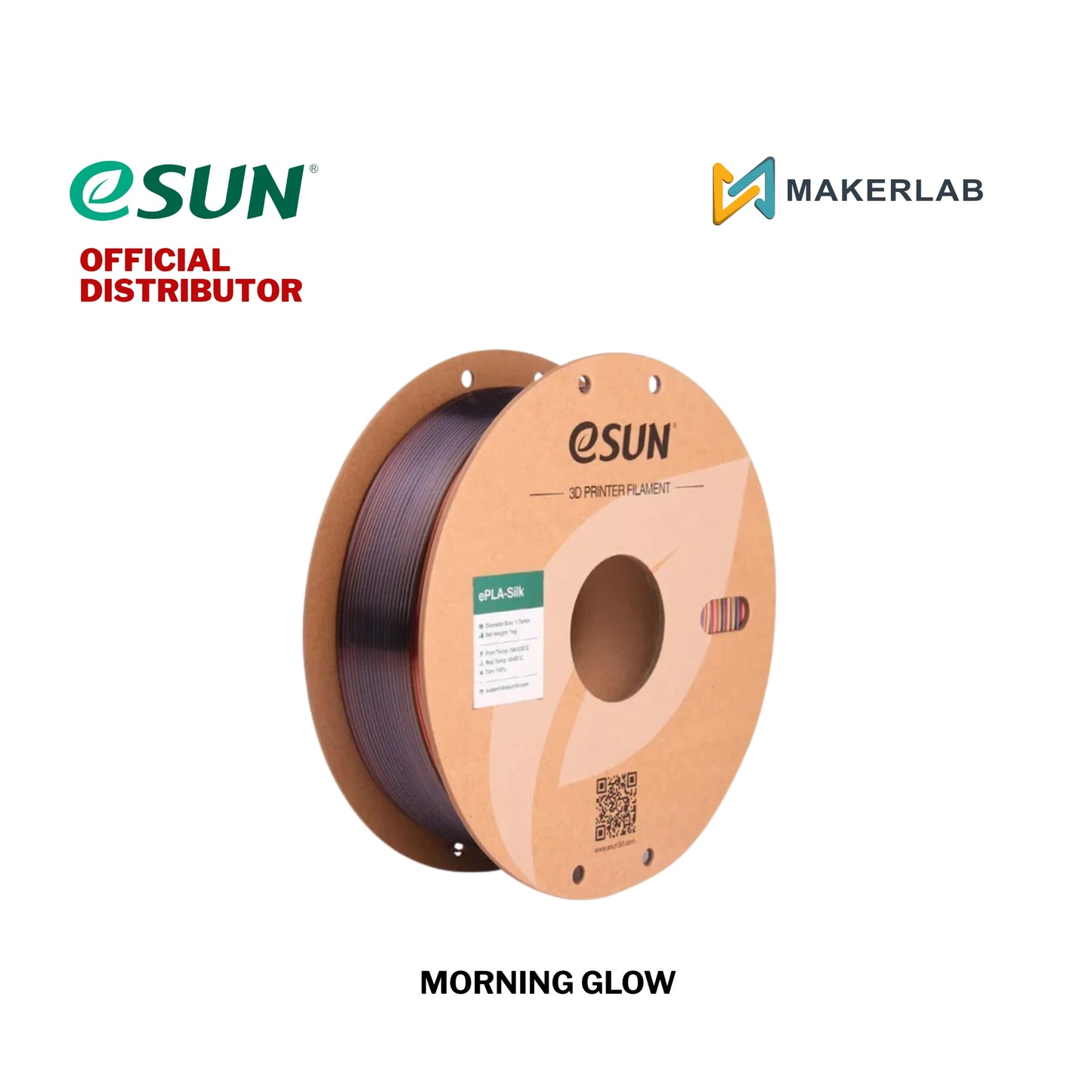 eSUN ePLA-Silk Rainbow 3D Printer Filament 1.75mm 1KG