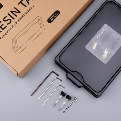 ELEGOO Metal Resin Tank Saturn 2/ Saturn 3 Resin 3D Printer, FEP Pre-Installed, Resin Vat Saturn 2/3