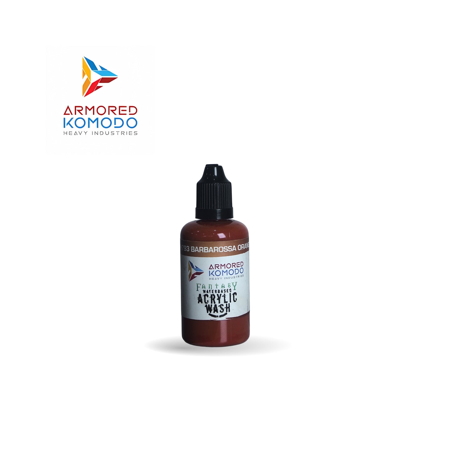 Arkom Waterbased Acrylic Barbarossa Orange Fantasy Wash 50ml PH793