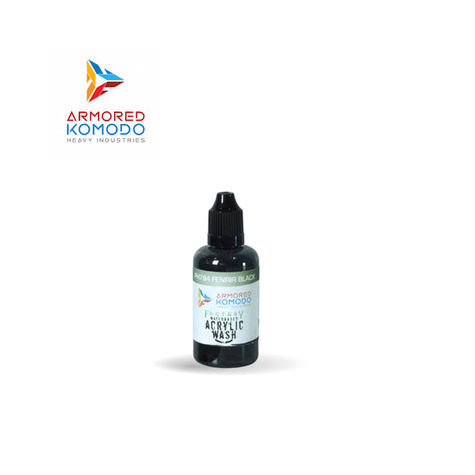 Arkom Waterbased Acrylic Fenrir Black Fantasy Wash 50ml PH794