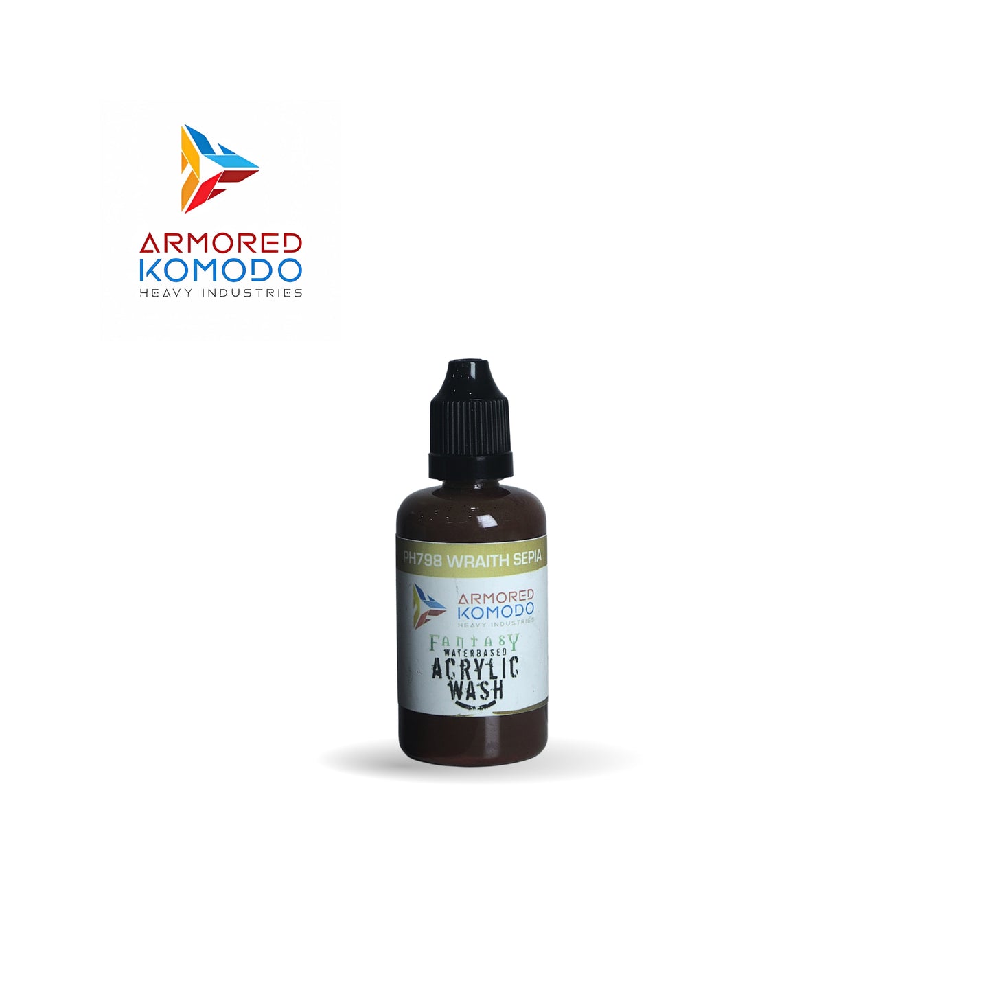 Arkom Waterbased Acrylic Wraith Sepia Fantasy Wash 50ml PH798