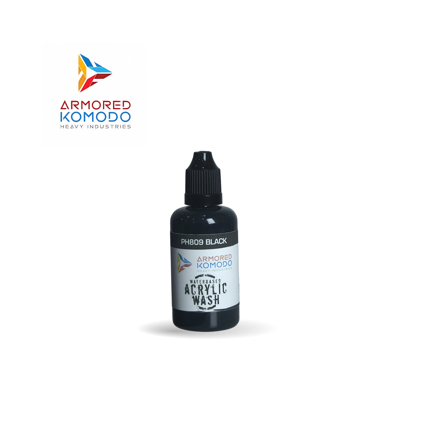 Arkom Waterbased Acrylic Black Regular Wash 50ml PH809