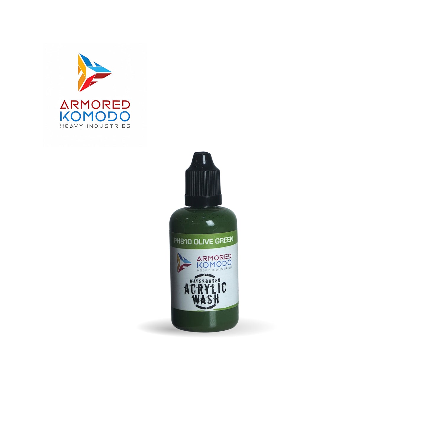 Arkom Waterbased Acrylic Olive Green Regular Wash 50ml PH810