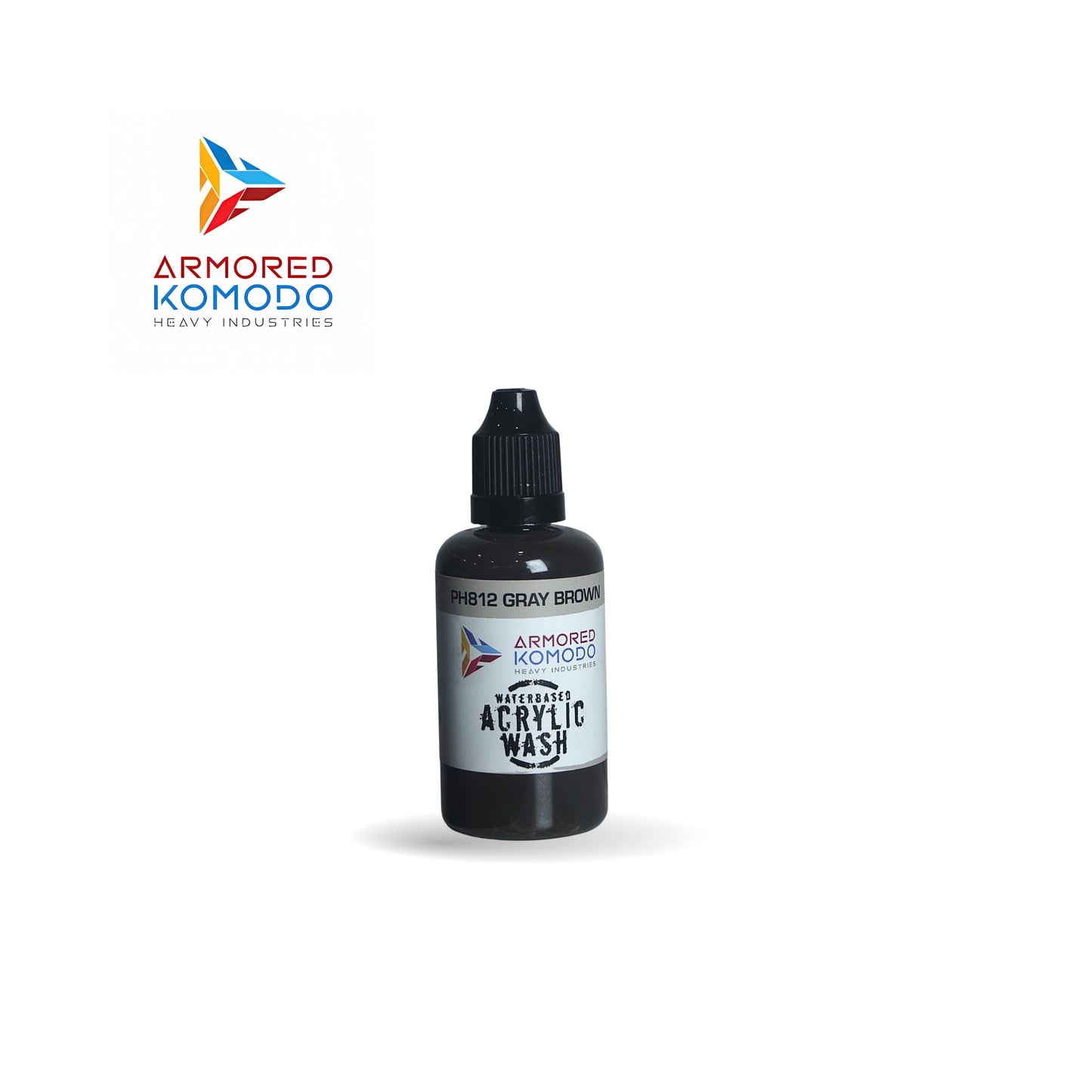 Arkom Waterbased Acrylic Gray Brown Regular Wash 50ml PH812