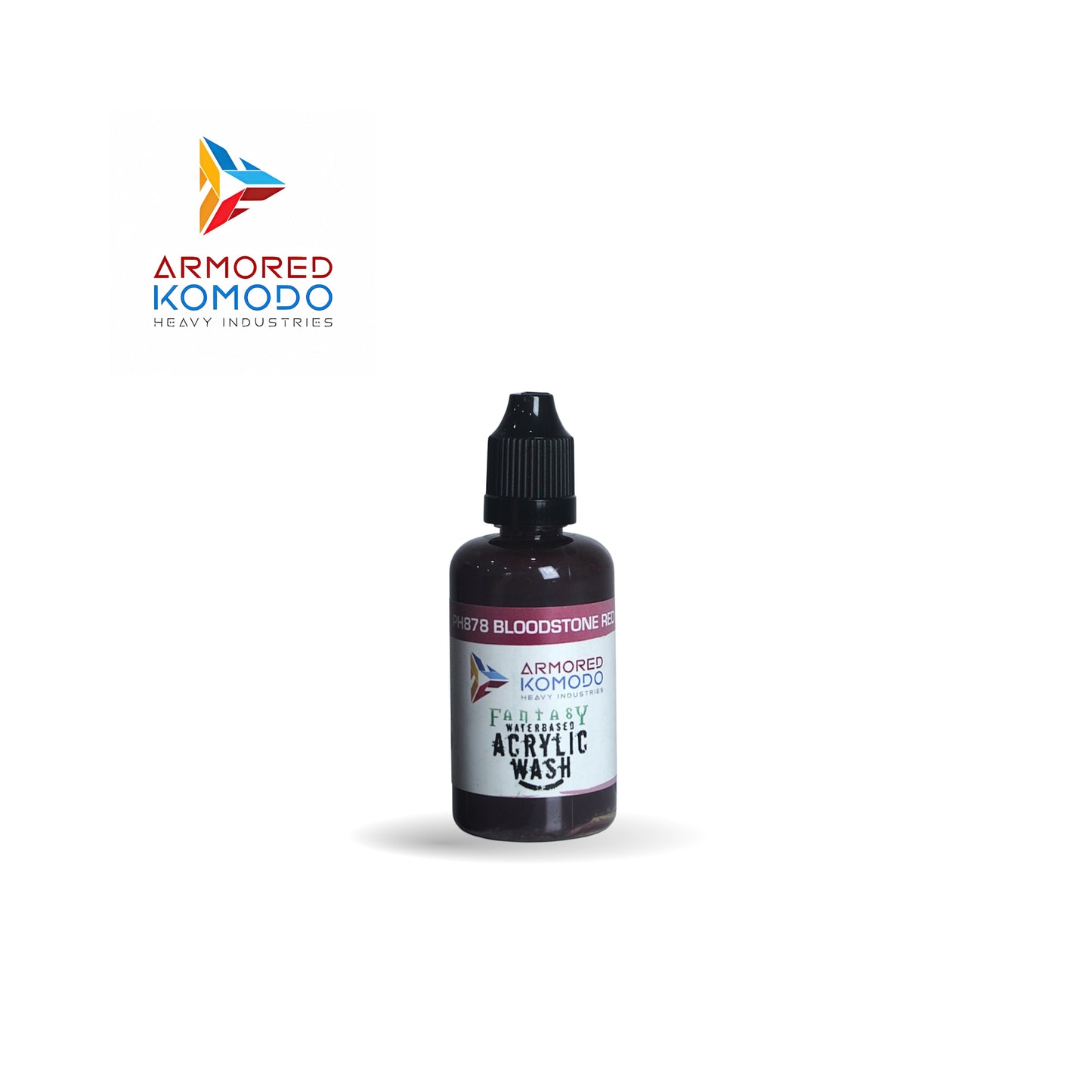 Arkom Waterbased Acrylic Bloodstone Red Fantasy Wash 50ml PH878