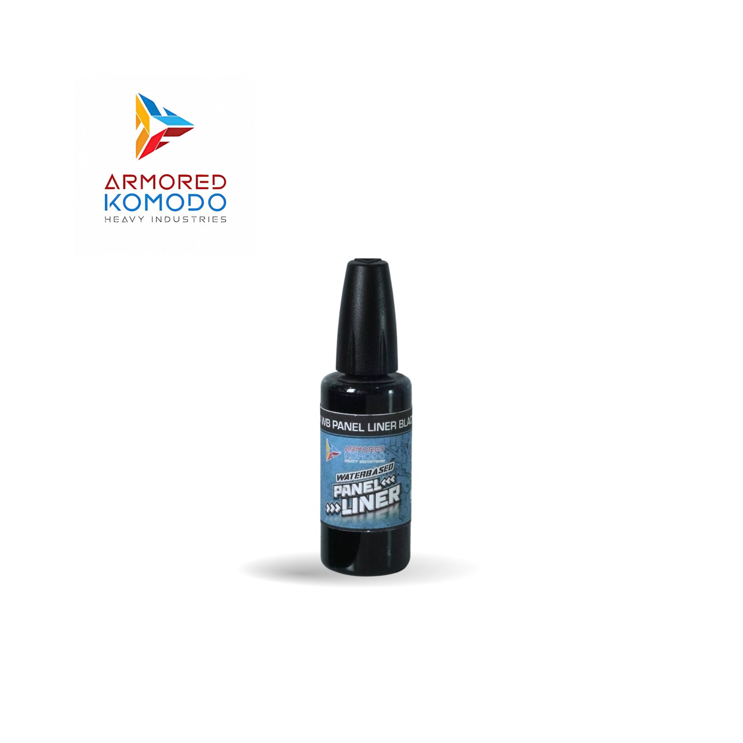 Arkom  Waterbased Acrylic Panel Liner Black New Bottle 40ml PH884