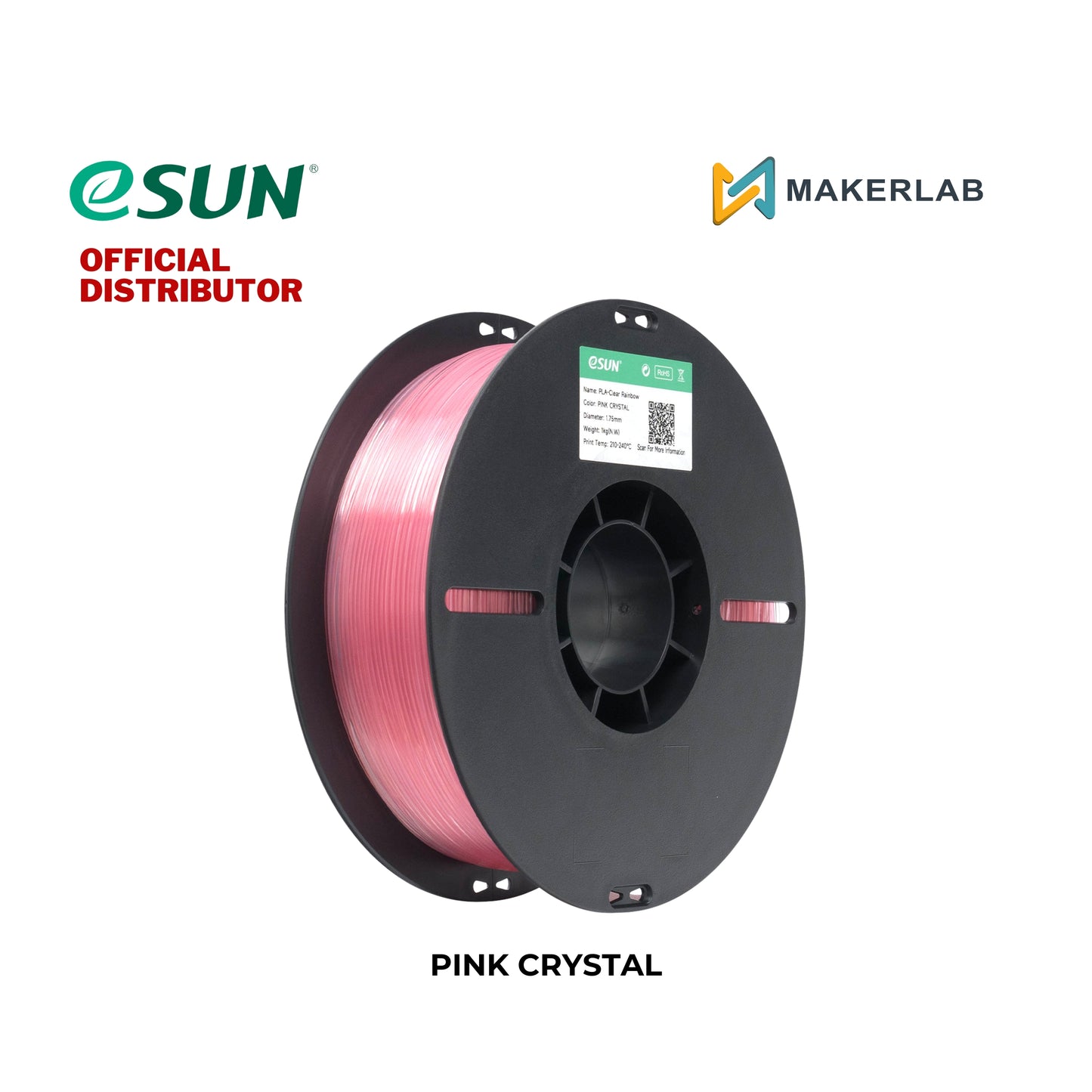 Esun PLA-Clear Rainbow Filament