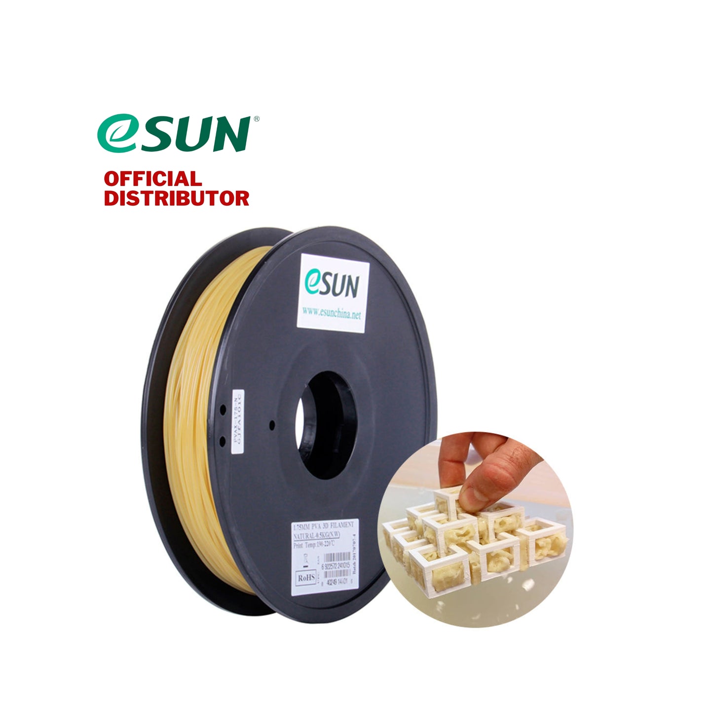 eSUN PVA Natural 3D Printer Filament 1.75mm 0.5KG