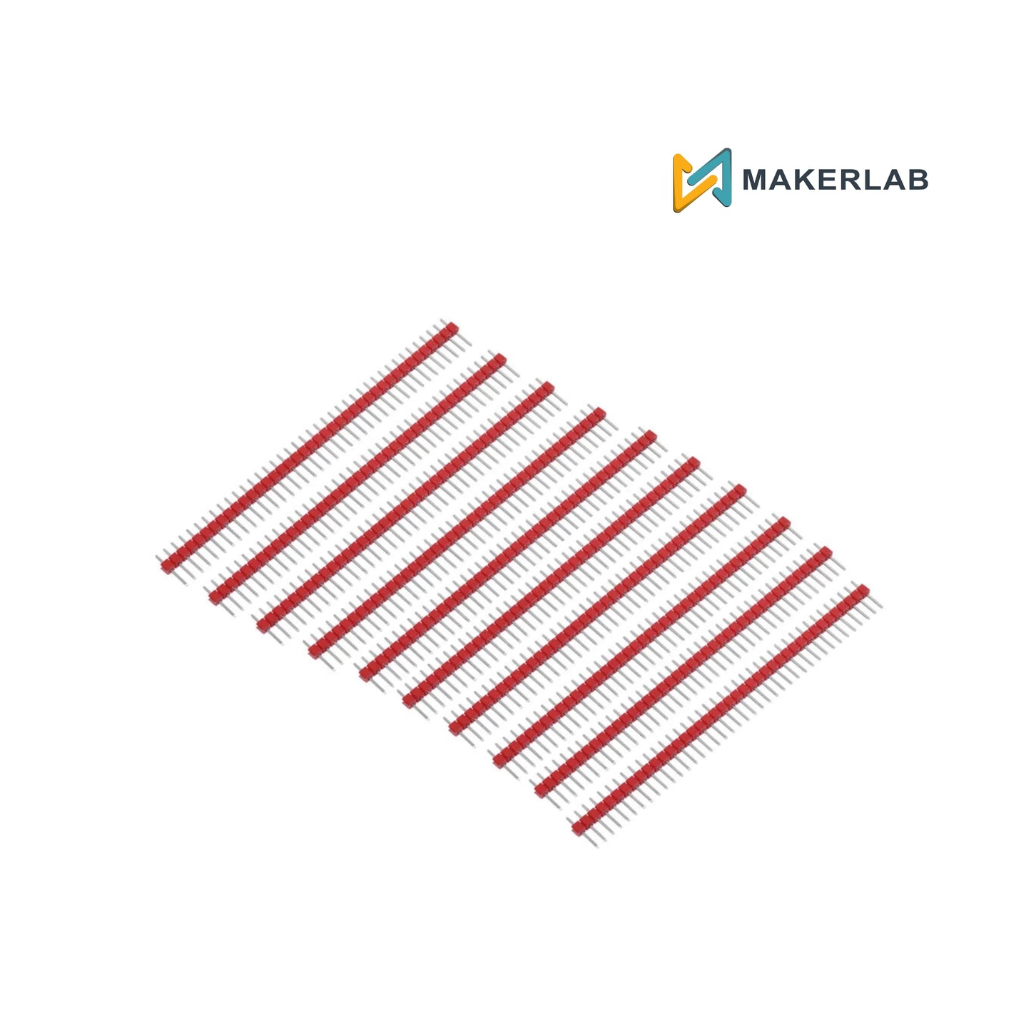 10pcs Male Header Straight Red 1x40 Pin