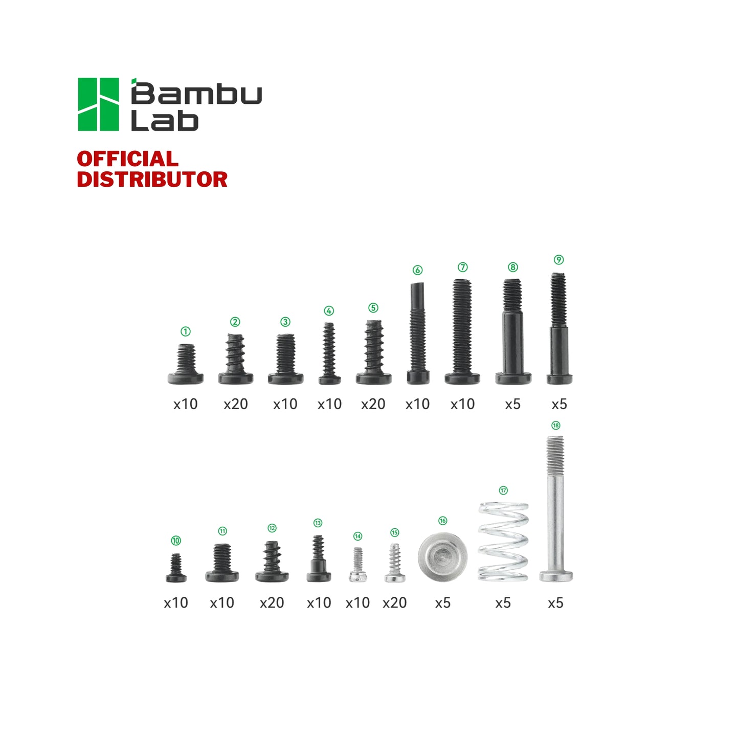 Bambu Screws Kit - X1 Series/P1 Series and AMS