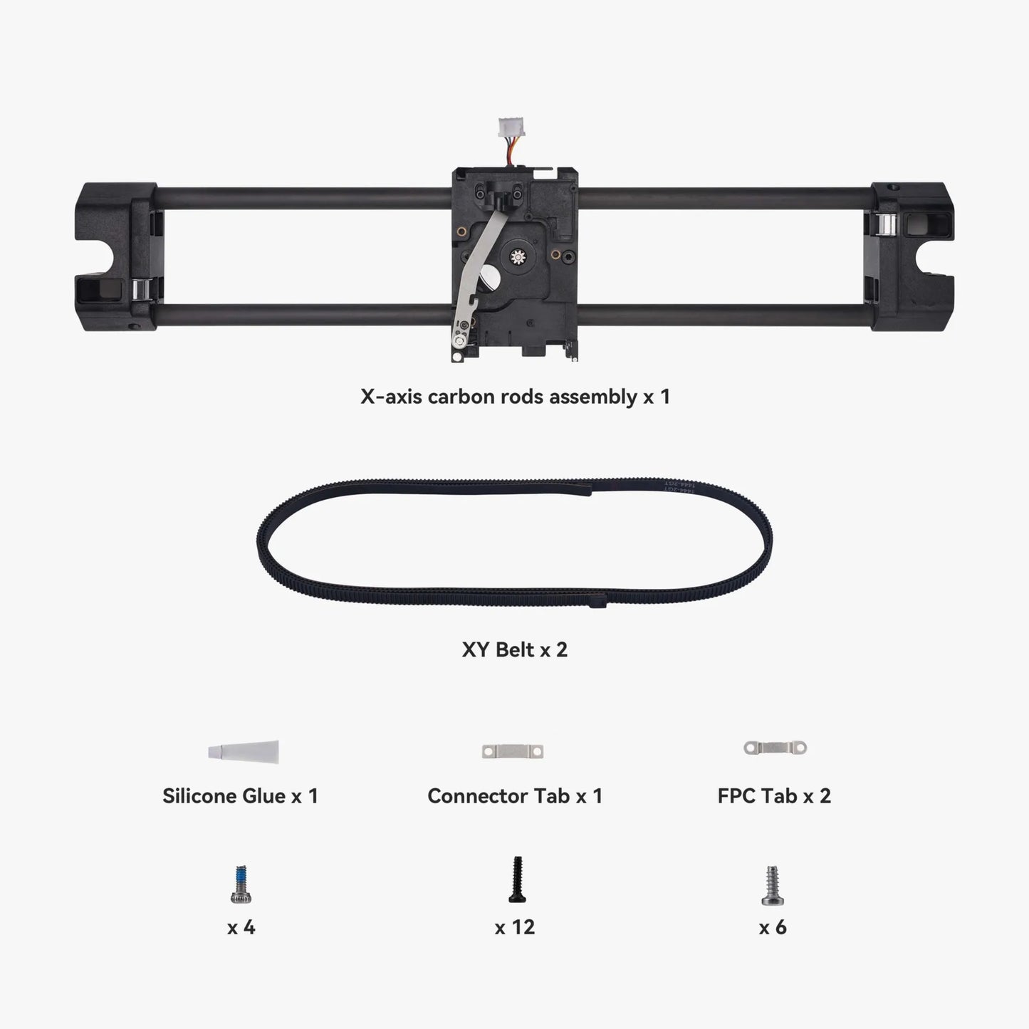 Bambu Lab X Axis Carbon Rods Assembly