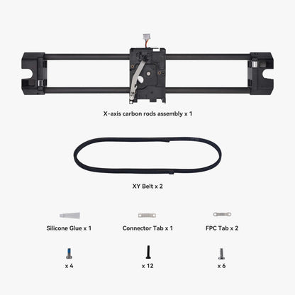 Bambu Lab X Axis Carbon Rods Assembly