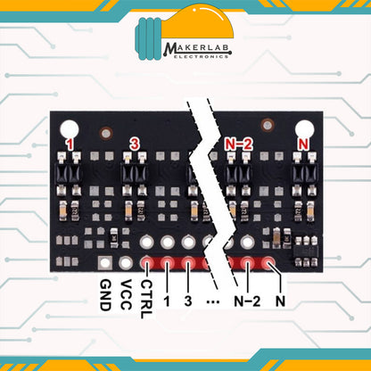 Pololu QTR-MD-03RC | QTR-MD-05RC Reflectance Sensor Array: 3-Channel | 5-Channel, 8mm Pitch, RC Output