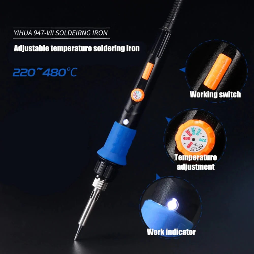 Yihua 947-VII 60W Soldering Iron Blue