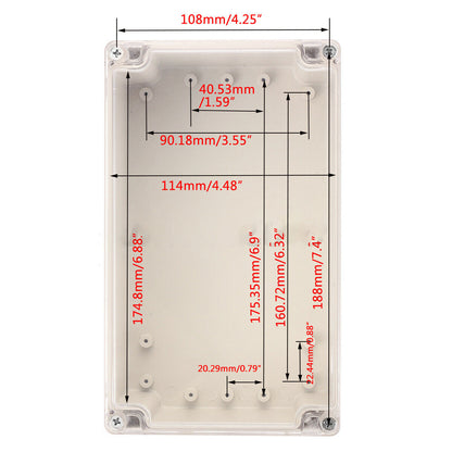 Weatherproof Enclosure IP65 NEMA 4 ABS - Transparent Lid