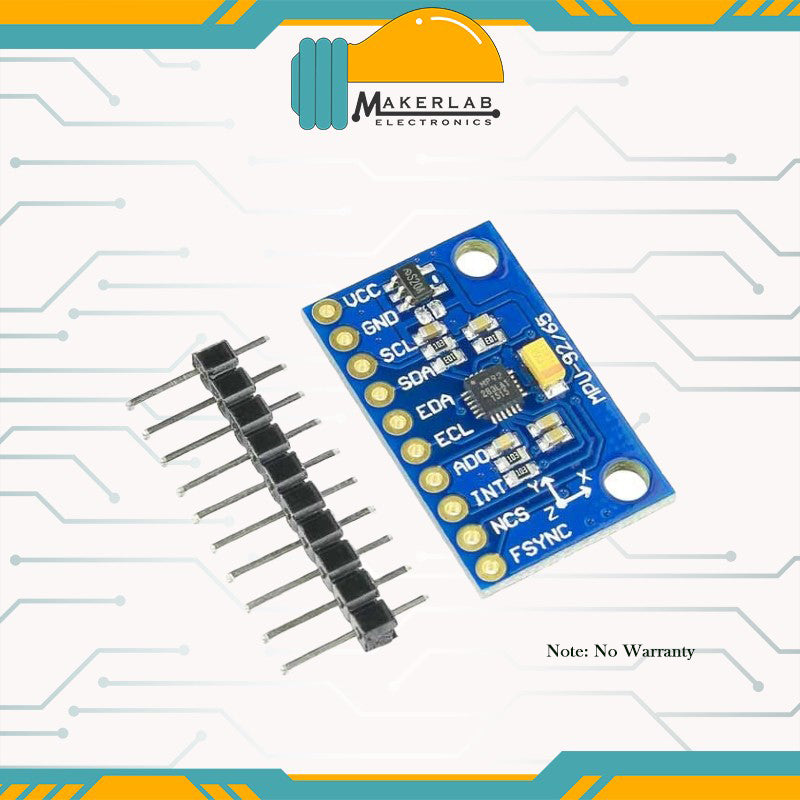 MPU9250 9-DOF 3-Axis Accelerometer, Gyro, & Magnetometer - No Warranty