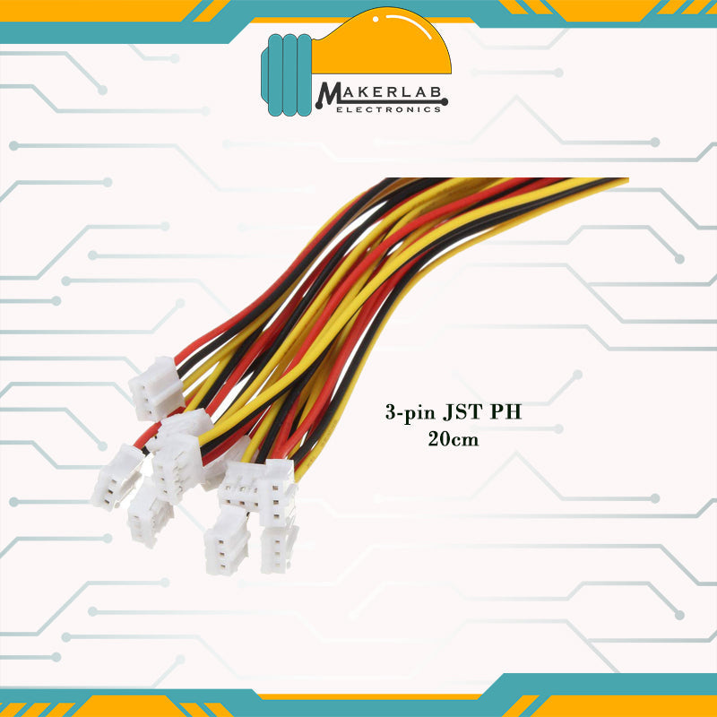 10Pcs 10cm JST PH 3-PIN Female