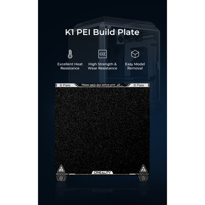 Creality K1 K1 Max PEI Build Plate Kit with soft magnetic sticker 315x310mm 235x235mm for 3D Printer