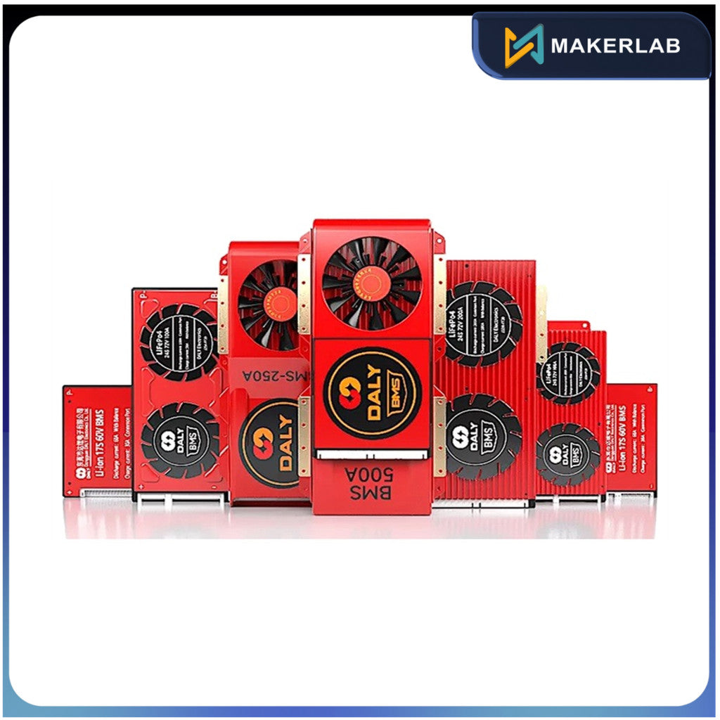 Solar DALY BMS 4S 12V | 8S 24V | 16S 48V Lifepo4 Battery Protection Board with Balance Leads Wires